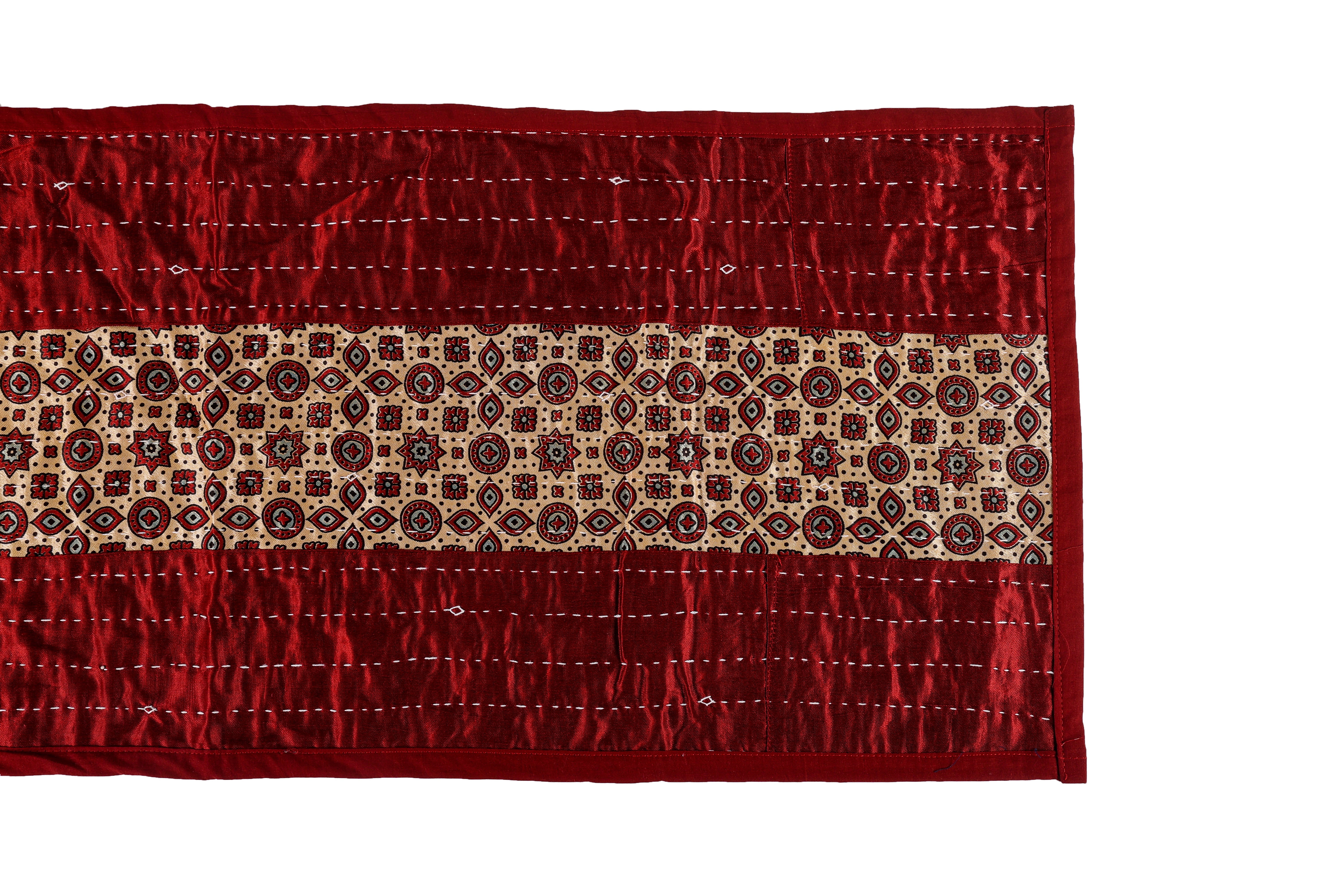 Rajwadi Maroon Table Runner