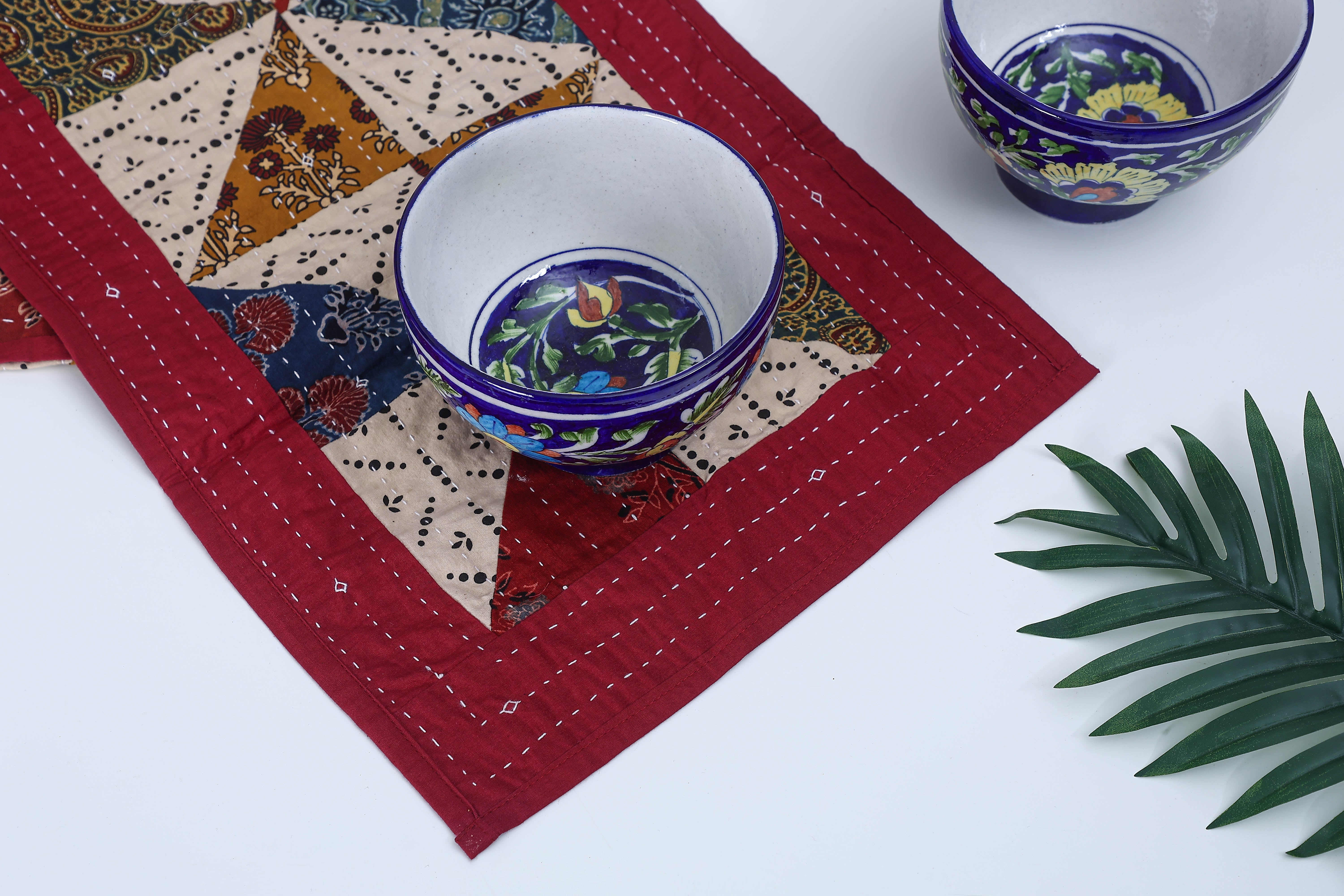 Maroon Barfi Table Runner