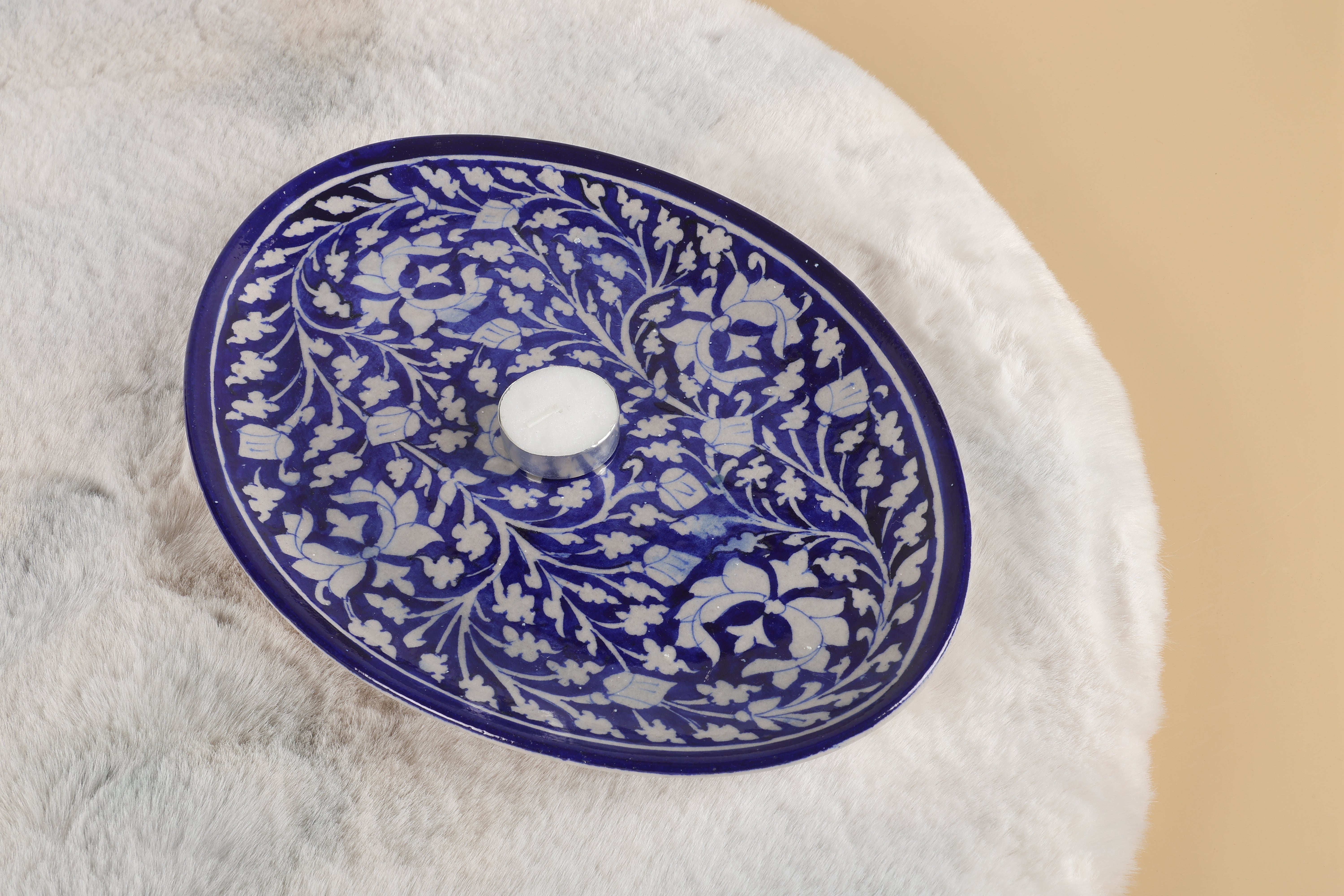 Azure Oval Plate