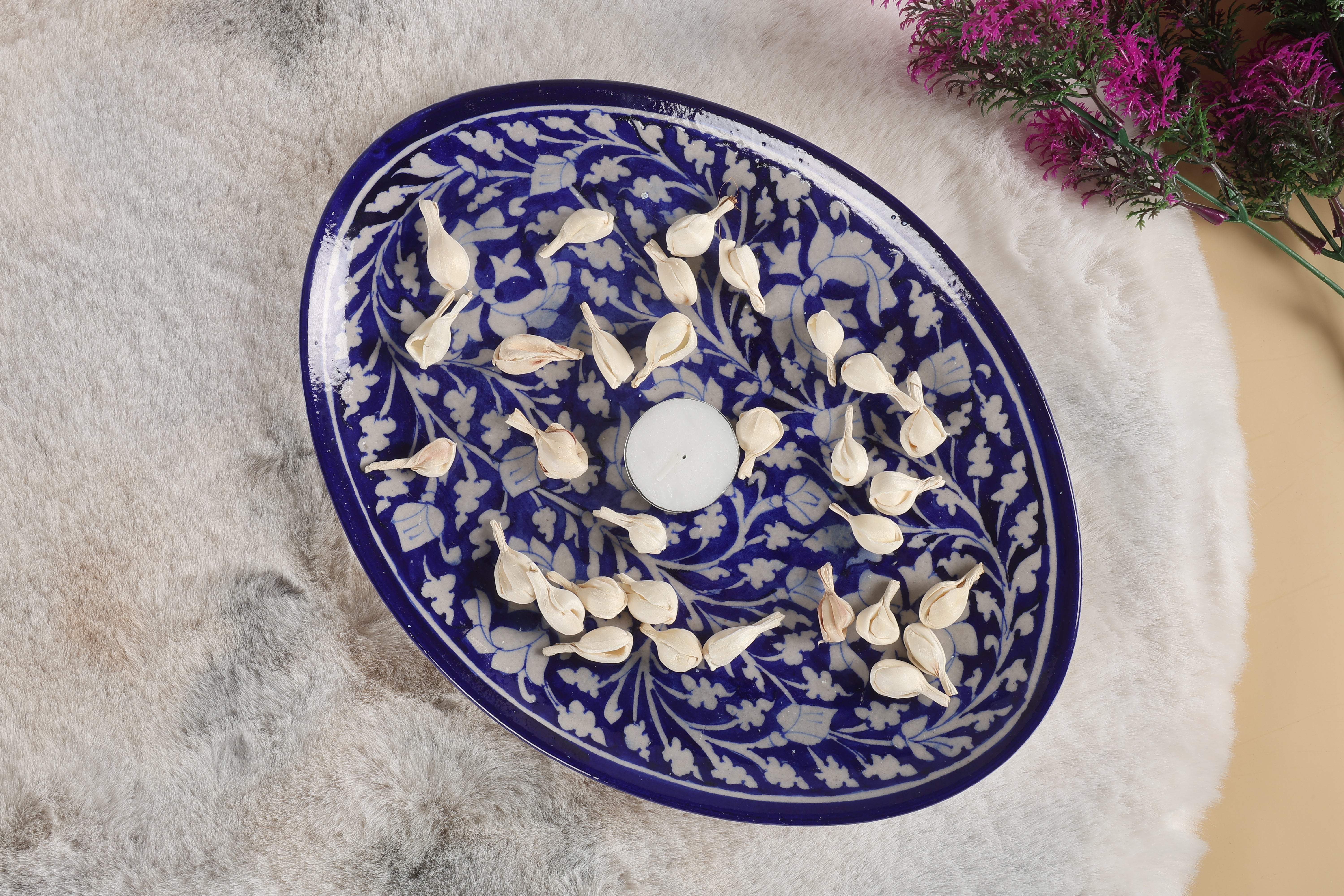 Azure Oval Plate