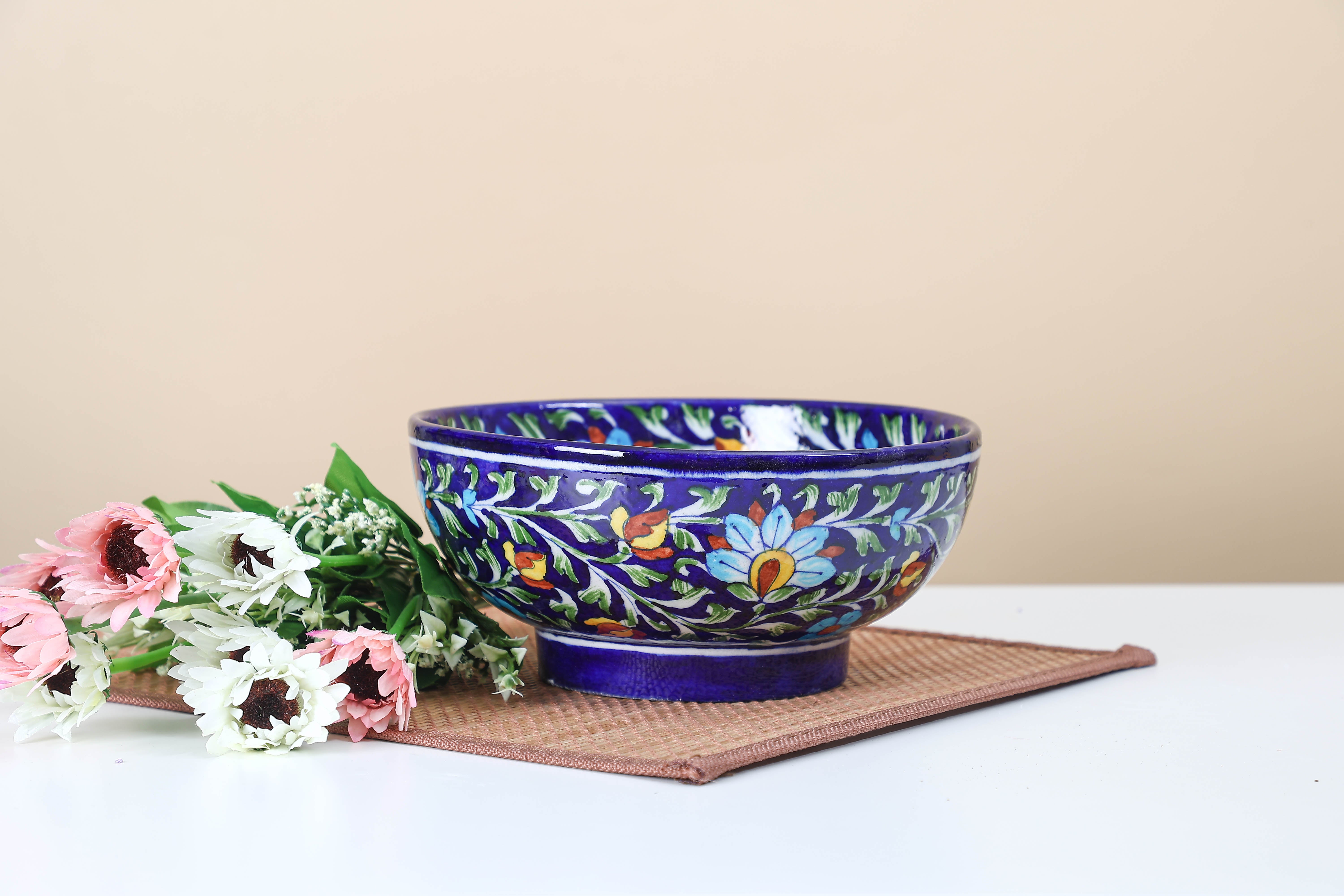 Neeli Phulkari Bowl